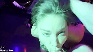 Fan dominates Monika Fox in POV with BDSM hard anal, brutal facefuck, pissing, and cum in mouth.