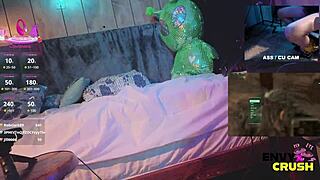 i drool all over his big cock as gamer girl in kitty bikini with fishnets and panties