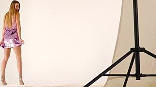 stunning alexis crystal with small tits strips lingerie to reveal her amazing european body in solo tease