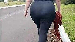 Walking with stepmom no panties on