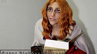 Big n sexy Britney heads to library for hot librarian blowjob and facial in promo video teaser with cum covered face and deepthroat action.