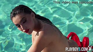 Big ass playboy model emjay rinaudo strips nude showing stunning body in solo tease