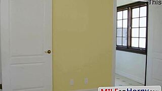 Hot big tits milf catches stepson and stepdaughter fucking then joins for hardcore pussy sex