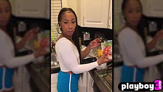 Petite Black MILF Misty Stone Fingered And Fucked Herself With Dildo After Posing Naked For Playboy