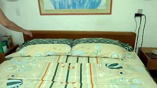 I capture my curvy stepmother using her huge dildo on the beach in homemade solo play