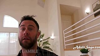 Jade Valentine teases stepdad with her cute petite pussy before he goes anal, questioning if stepmom's matches in taboo family encounter.