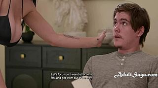 Oh My God, Busty Tutor Drains My Balls For Better Focus!