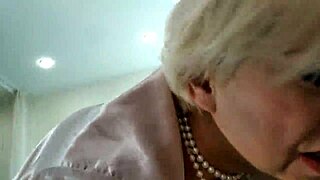 Blonde mature milf Aimee Hot aka AimeeParadise acts as queen of married cocksuckers with close-up deepthroat blowjob and ball licking on wet shaved pussy.