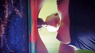 Amateur Asian girl in bedroom sucking boyfriend's dick and getting face fucked on bed.