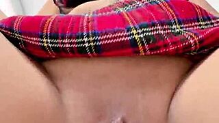 college girl rides dildo after school for squirting orgasm with moans