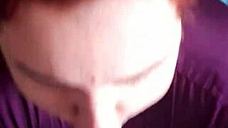 Curvy bbw milf craves big cock sucking cum facial blast