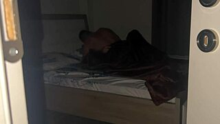 Real couple enjoys passionate kissing during homemade sex session at home