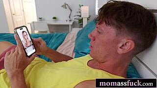 Nephew Stretches Step-Aunt's Tight Asshole Hard