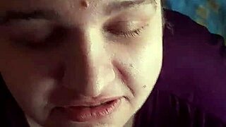 Curvy bbw milf craves big cock sucking cum facial blast