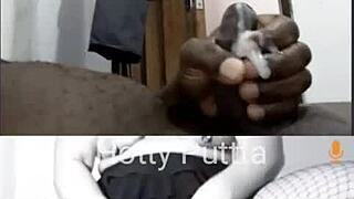 webcam latina milf shaved pussy dildo fucked with massive cum tribute