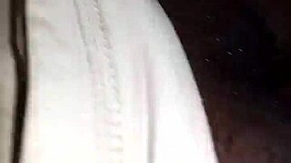 my friend's curvy ebony wife spreads wet pussy bed