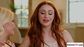 Lesbian milf licks stepdaughter's armpit then pussy!