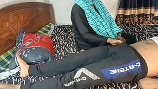 She seduced her elder stepson's school friend for a bedroom fuck