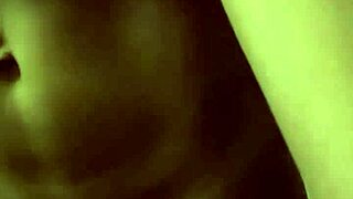 Monika Fox Strips Nude, Fingers Shaved Pussy on Couch Pierced Nipples