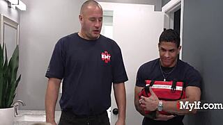 Paramedics rub friction on stuck milf's big tits uniform comedy rescue