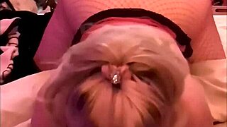 good girl slurps big cock then rides it doggystyle in lingerie close-up