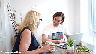 Bianca fitcougar chokes on big cock then squirts everywhere!