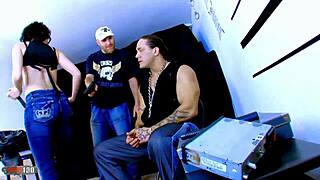 french milf kthylee chokes on rob diesel's huge muscular cock quickie