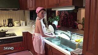 Kinky Japanese housewife slurps cock in steamy JAV POV