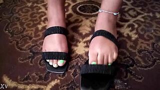 Erotic Milf Licks Barefoot Toes for You
