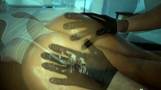 Big tits oiled milf massaged licked then hardcore pussy fucked!