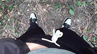 daring forest masturbation caught on pov