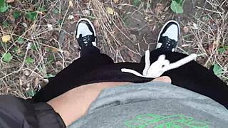 daring forest masturbation caught on pov