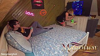 belle-mere heats up stepson during pac-man, he fucks her pussy full then eats the cum