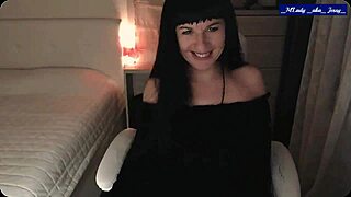 mlady jessy teases perky tits clit and pussy in lingerie strip