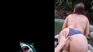 Venezuelan Stepmom Raw Outdoor Sex No Condom by River with Big Natural Tits Latina Milf