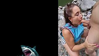 Venezuelan Stepmom Raw Outdoor Sex No Condom by River with Big Natural Tits Latina Milf