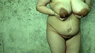 Horny married BBW bride caught masturbating hairy beaver fantasizing stranger creampie in old house