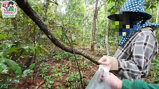 Thai Teen Princess Lost in Forest Gets So Horny She Licks and Fucks Outdoors Passionately