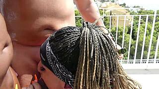 Horny Couple Invites Muscular Gardener for Anal Creampie Threesome