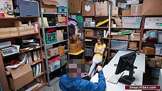 officer rips clothes off petite russian thief for deepthroat domination