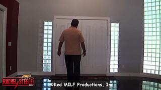 Cheating housewife step-aunt Rachel rides big cock