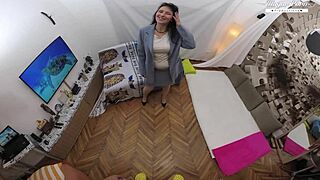 sissy hairy old milf lady gags on cock then spreads for deep pounding 😈🍆💦