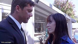 Politician Pounds Bound Stepdaughter and Wife Hard