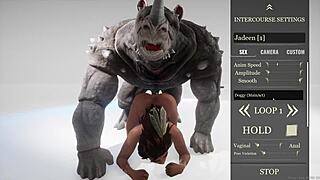 Black Big Ass Big Tit Milf Jadeen Pussy Destroyed By Rhinoman