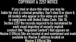 nasty redhead lily cade licks maxine x's big pussy lips in hot lesbian action