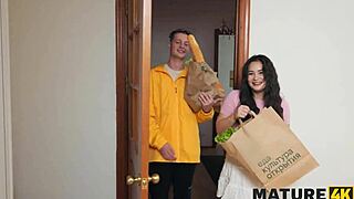 What if young couple seduces pregnant neighbor for threesome?