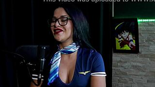 Tifany Rocha's wild swingers interview with vovo moai on sheer red lingerie