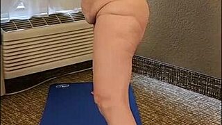 Vee's Naked Yoga Flexes Mature Curves