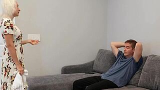 Blonde Secretary Milf In Lingerie Proves Stress Relief With Juicy Pussy