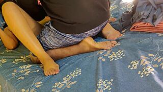 Guy pounds chubby asian stepmom's swollen pussy rough